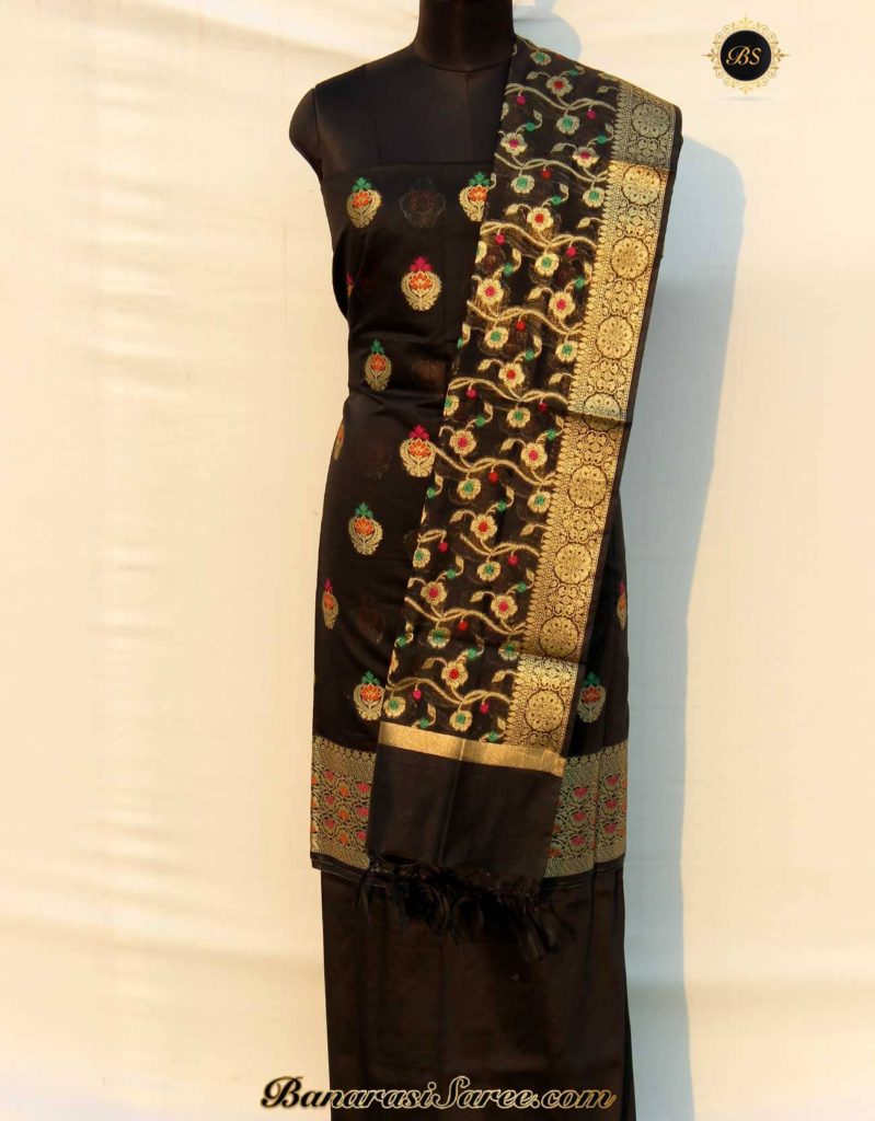 black banarasi suit
